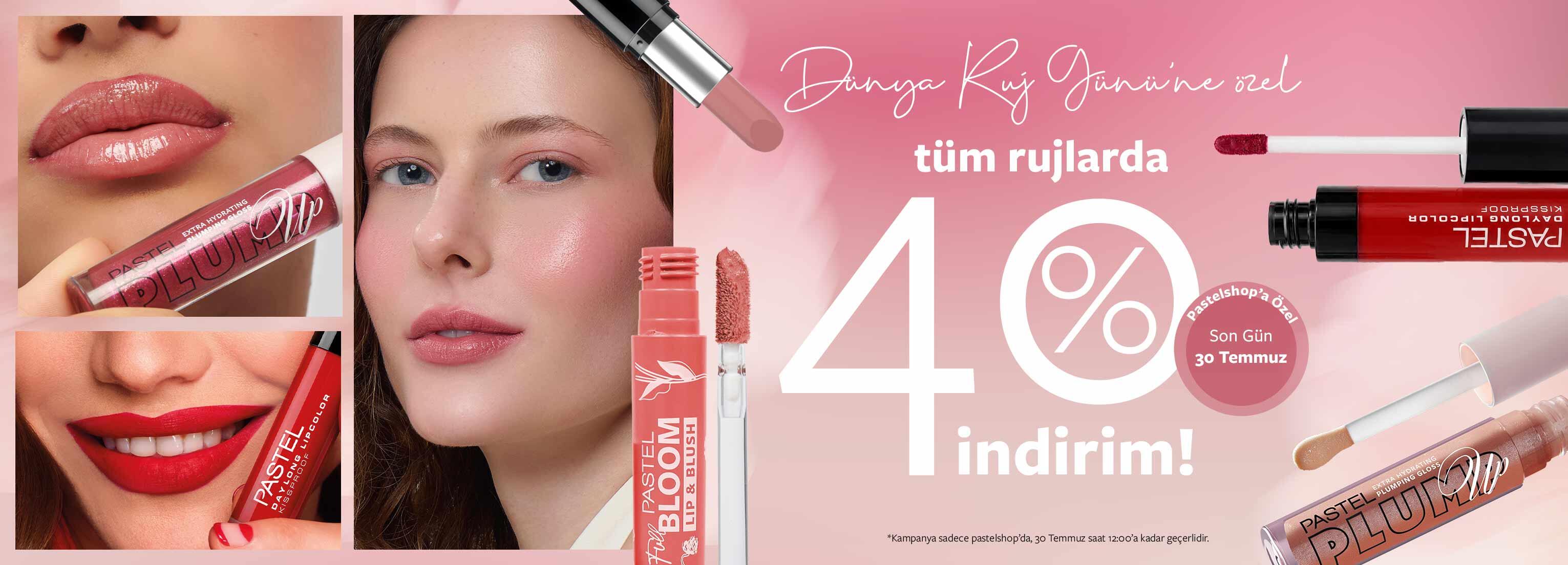 Tüm Rujlarda %40 İndirim