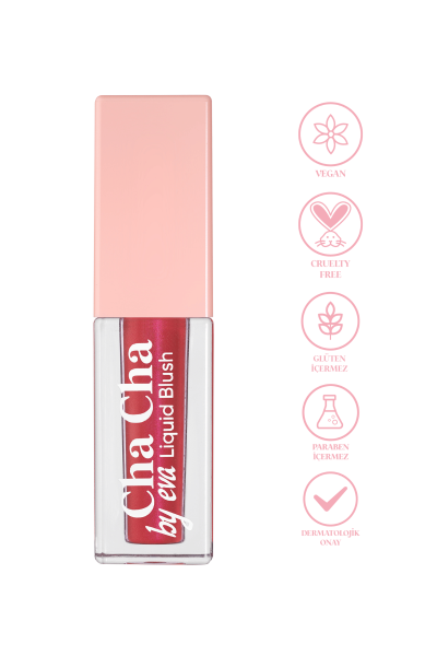 Cha Cha By Eva Liquid Blush - Likit Allık 12 Cherry - 4