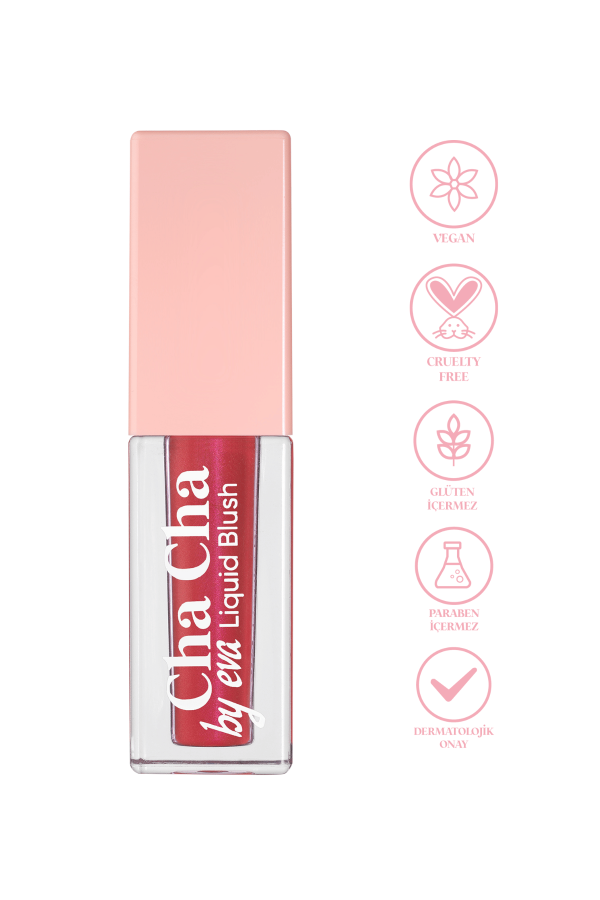 Cha Cha By Eva Liquid Blush - Likit Allık 12 Cherry - 4