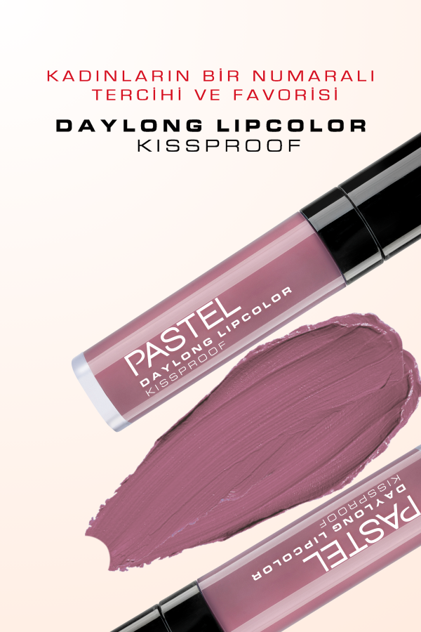 Pastel Daylong Lipcolor Kissproof - Likit Mat Ruj 29 - Açık Mor - 4