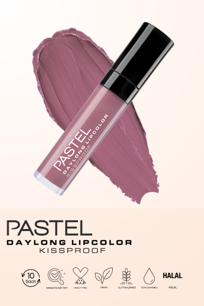 Pastel Daylong Lipcolor Kissproof - Likit Mat Ruj 29 - Açık Mor - 6