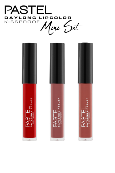 Pastel Daylong Lipcolor Kissproof - Mini Likit Mat Ruj 3'lü Set No: 09-39-43 - Pastel