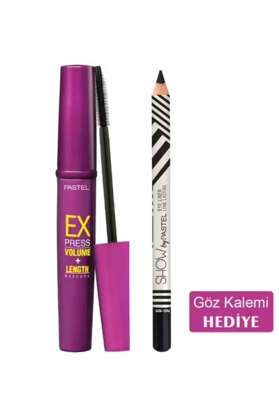 Pastel Express Volume + Lenght Mascara + Show Kalem