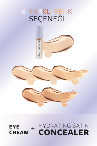 Pastel Eye Cream + Hydrating Satin Concealer 61 - Göz kremi + Göz Altı Kapatıcısı Vanilla - 8