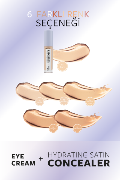Pastel Eye Cream + Hydrating Satin Concealer 62 - Göz kremi + Göz Altı Kapatıcısı Ivory - 8
