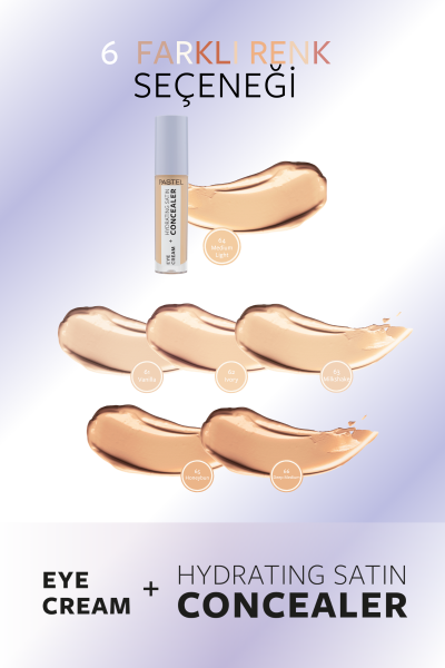 Pastel Eye Cream + Hydrating Satin Concealer 64 - Göz kremi + Göz Altı Kapatıcısı Medium Light - 8