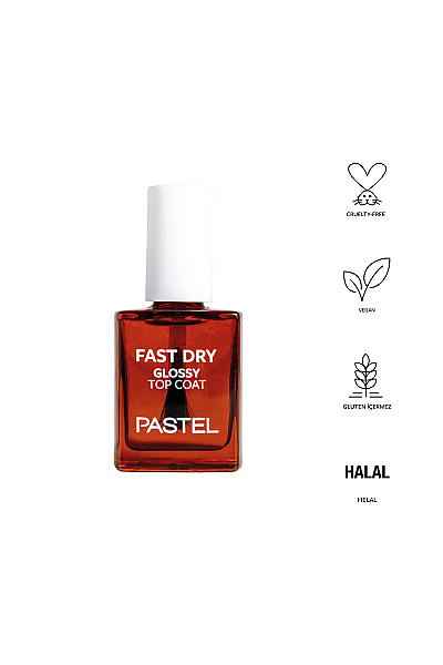 Pastel Fast Dry Glossy Top Coat - Oje Kurucusu - 7