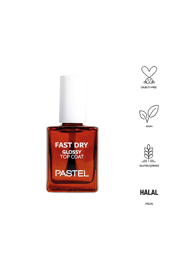 Pastel Fast Dry Glossy Top Coat - Oje Kurucusu - 7