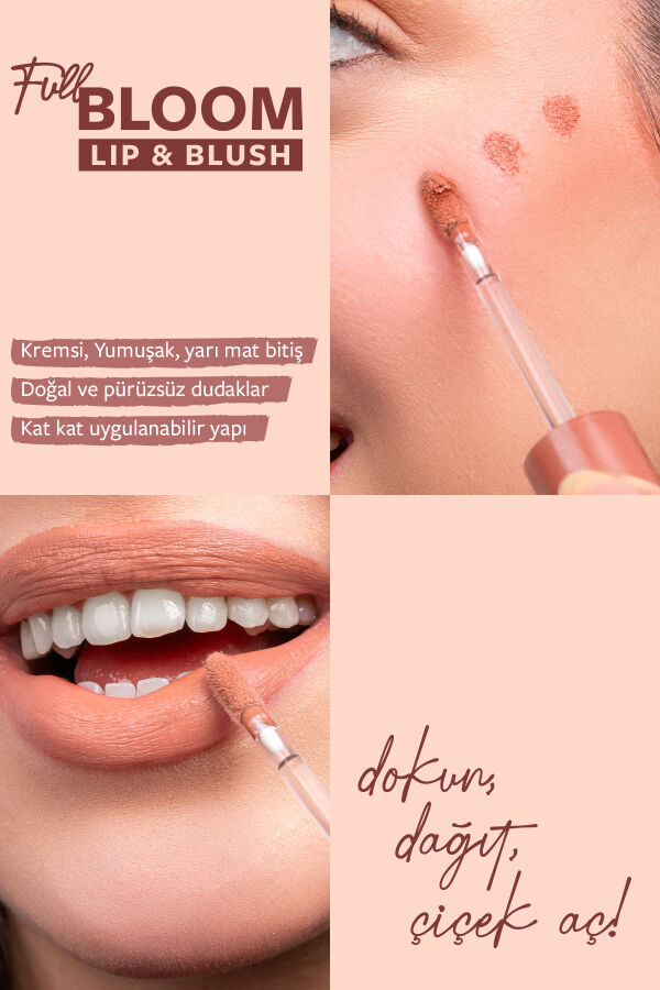 Pastel Full Bloom Lip & Blush - 71 Vanilluxe - Dudak ve Yanak Renklendirici - 2