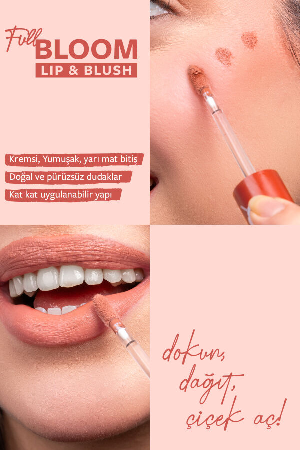 Pastel Full Bloom Lip & Blush No:72 Groovy - 4.3 ml Dudak ve Yanak Renklendirici - 2