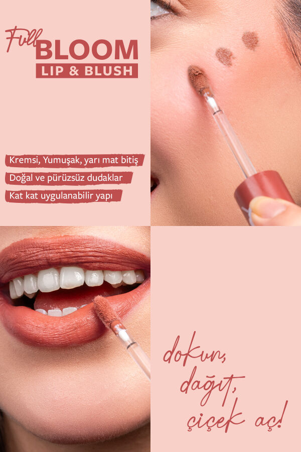 Pastel Full Bloom Lip & Blush - 77 Very Demure - Dudak ve Yanak Renklendirici - 2