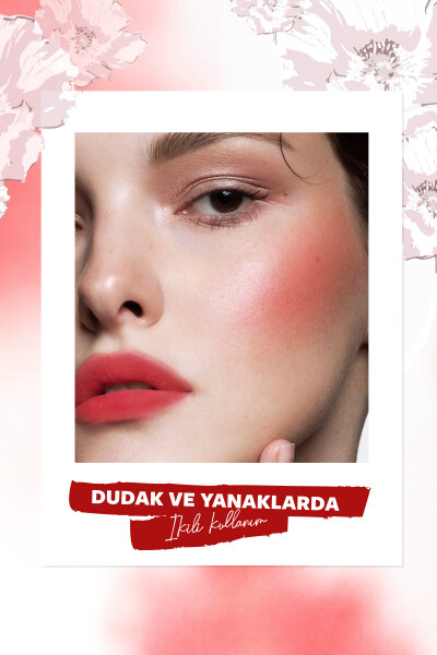Pastel Full Bloom Lip & Blush - 8o Blossom - Dudak ve Yanak Renklendirici - 4