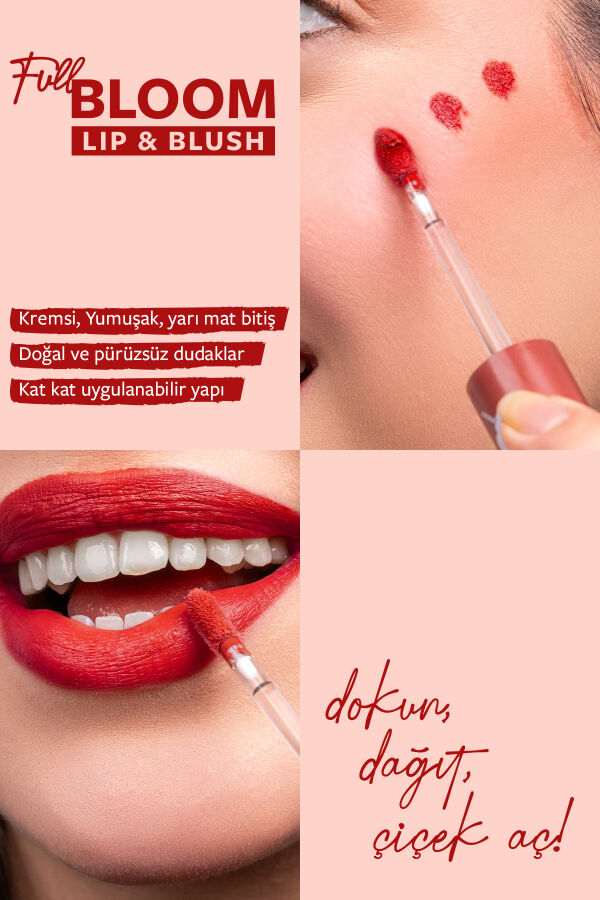 Pastel Full Bloom Lip & Blush - 81 Dare - Dudak ve Yanak Renklendirici - 2