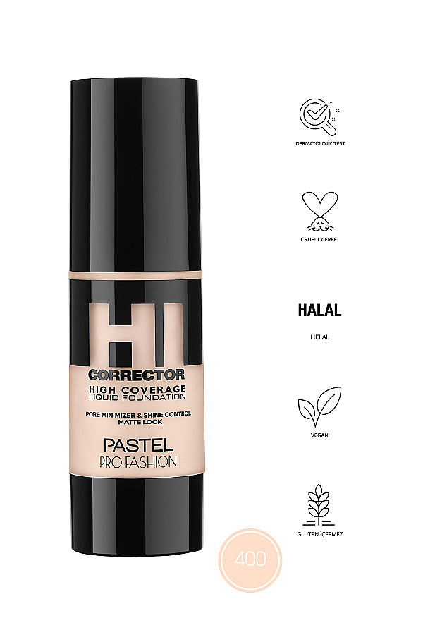 Pastel High Coverage Liquid Foundation - Likit Fondöten 400 - 3