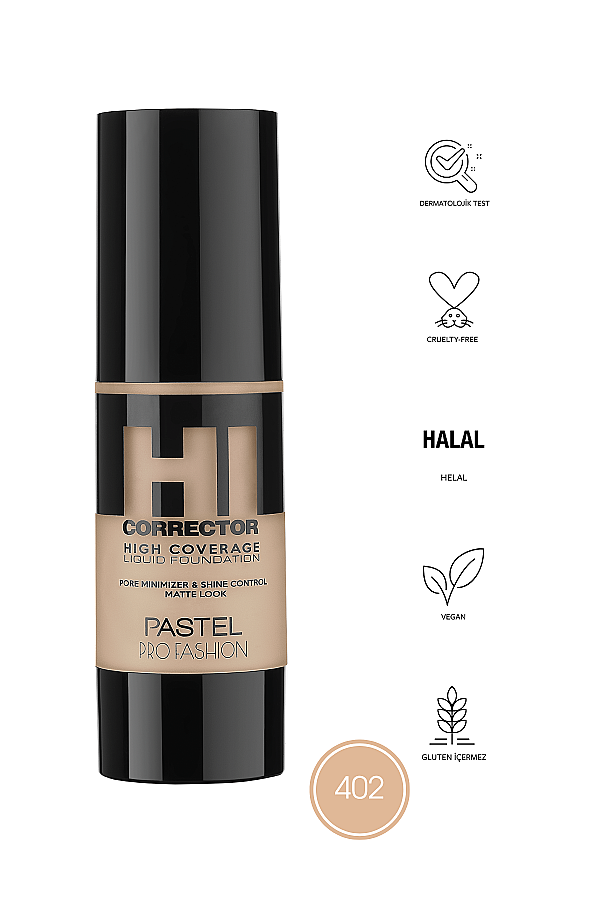 Pastel High Coverage Liquid Foundation - Likit Fondöten 402 - 3