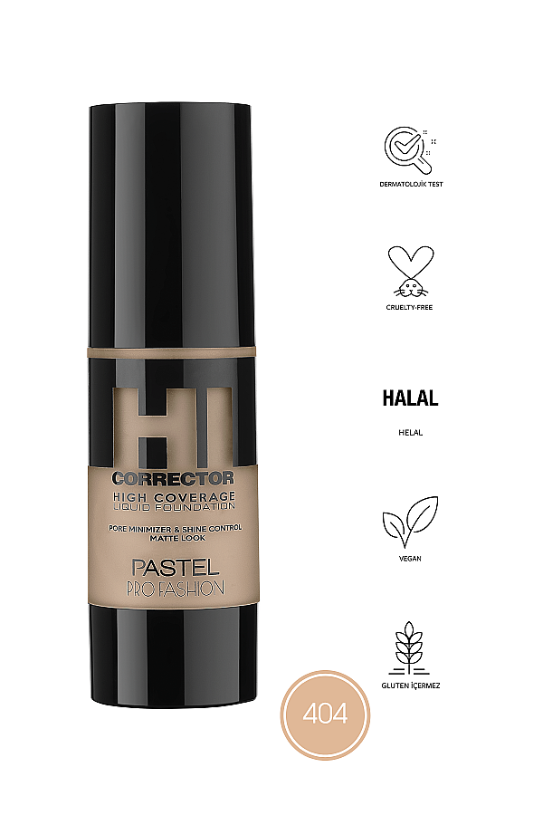 Pastel High Coverage Liquid Foundation - Likit Fondöten 404 - 1