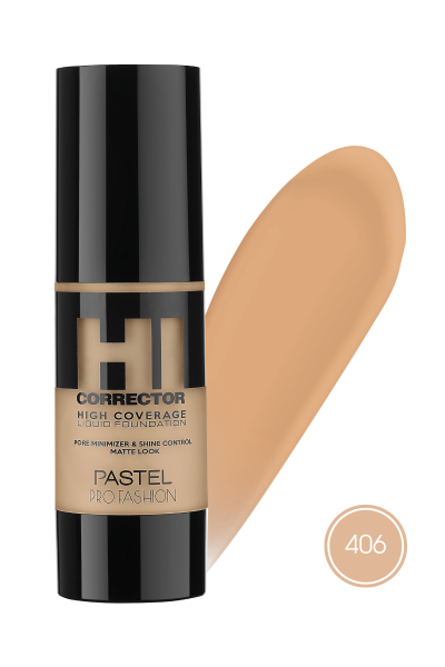 Pastel High Coverage Liquid Foundation - Likit Fondöten 406 - Pastel (1)