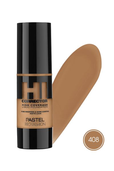 Pastel High Coverage Liquid Foundation - Likit Fondöten 408 - Pastel (1)