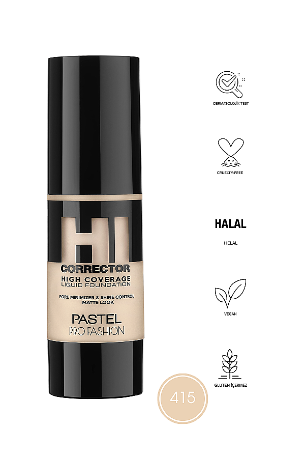 Pastel High Coverage Liquid Foundation - Likit Fondöten 415 - 3