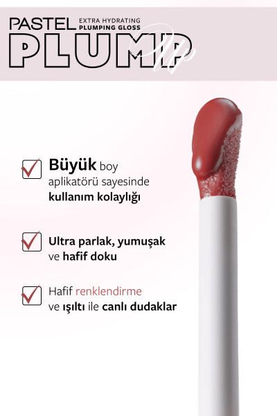Pastel Plump Up 212 Rosewood Extra Hydrating Plumping Gloss - Dolgunlaştıran Dudak Parlatıcısı - 3