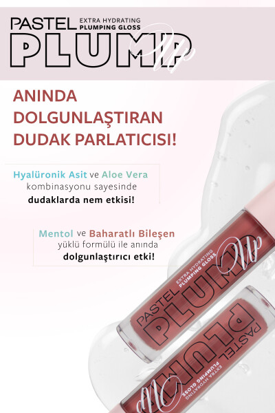 Pastel Plump Up 212 Rosewood Extra Hydrating Plumping Gloss - Dolgunlaştıran Dudak Parlatıcısı - 5