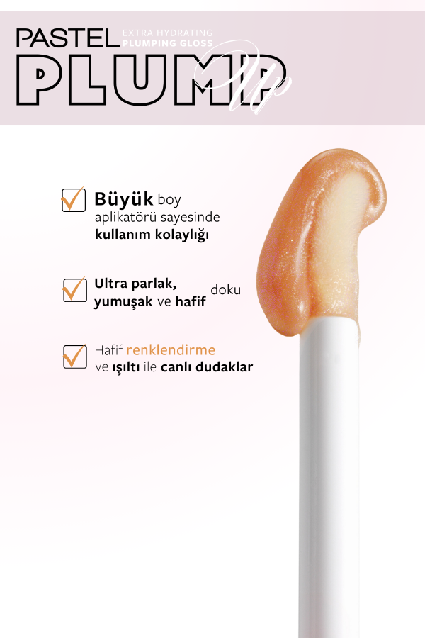 Pastel Plump Up 213 Honey Extra Hydrating Plumping Gloss - Dolgunlaştıran Dudak Parlatıcısı - 3