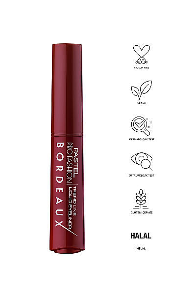 Pastel Trend Line Liquid Eyeliner Bordeaux - Likit Eyeliner Bordo - 6