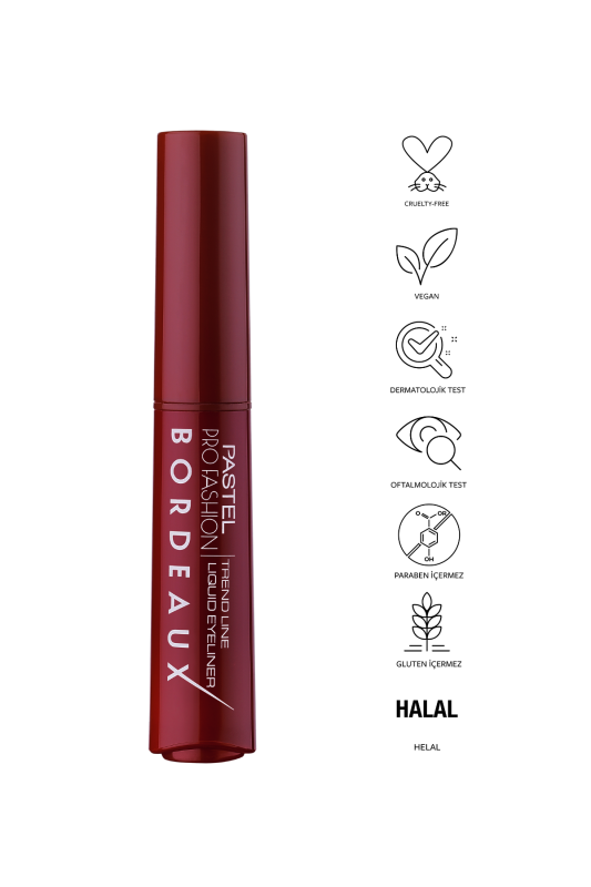 Pastel Trend Line Liquid Eyeliner Bordeaux - Likit Eyeliner Bordo - 6