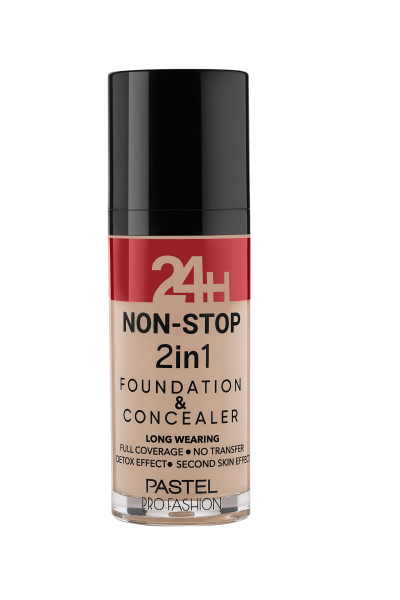 Pastel 24H Non-Stop 2in1 Fondöten & Kapatıcı 606 Warm - Pastel