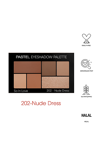 Pastel Eyeshadow Palette So In Love - Far Paleti 202 Nude Dress - 5