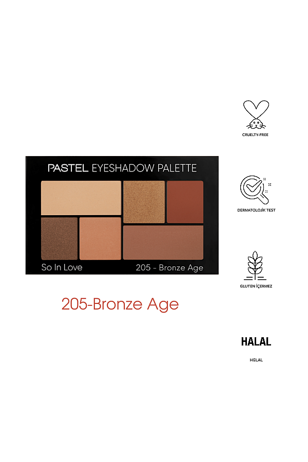 Pastel Eyeshadow Palette So In Love - Far Paleti 205 Bronze Age - 5