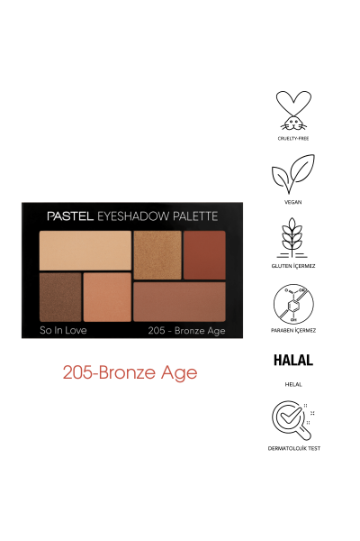 Pastel Eyeshadow Palette So In Love - Far Paleti 205 Bronze Age - 5