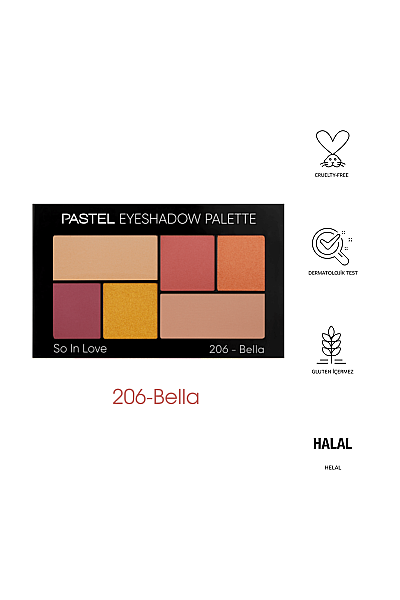 Pastel Eyeshadow Palette So In Love - Far Paleti 206 Bella - 5