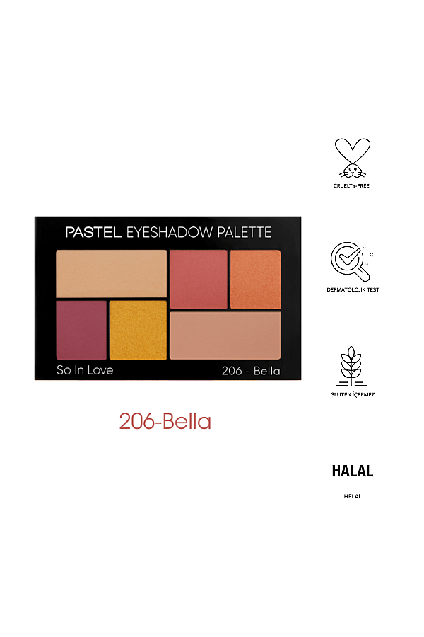 Pastel Eyeshadow Palette So In Love - Far Paleti 206 Bella - 5