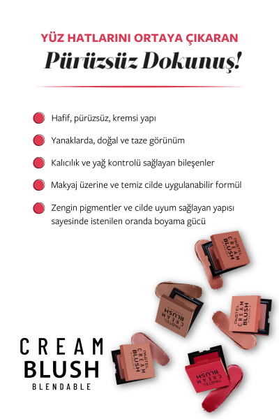 Pastel Cream Blush - Krem Allık 48 Romance - 4