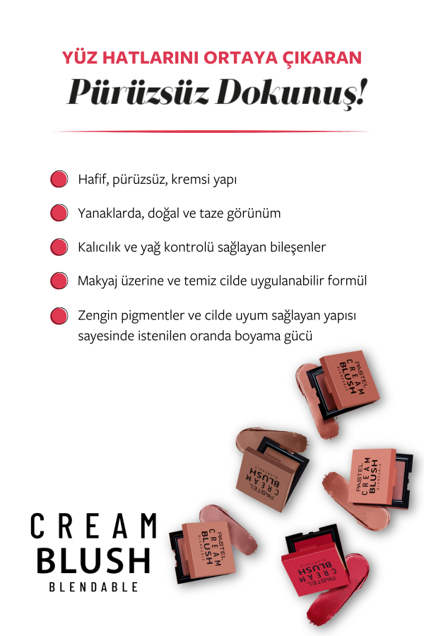 Pastel Cream Blush - Krem Allık 48 Romance - 4