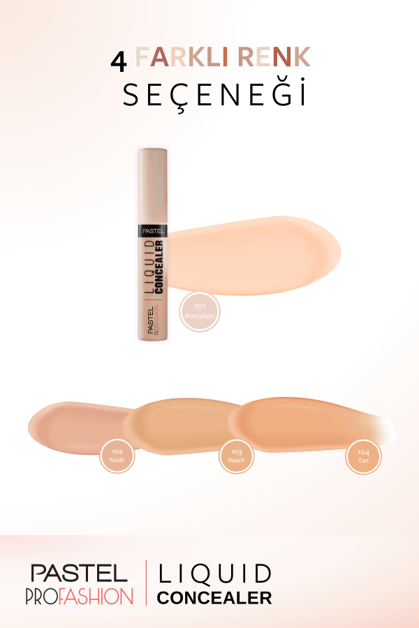Pastel Liquid Concealer - Likit Hata Örtücü 101 Porcelain - 7