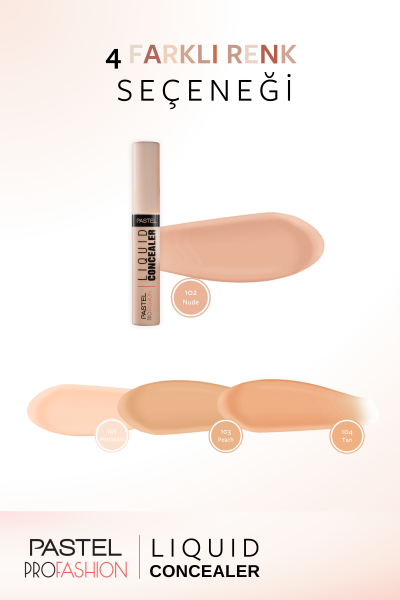Pastel Liquid Concealer - Likit Hata Örtücü 102 Nude - 7