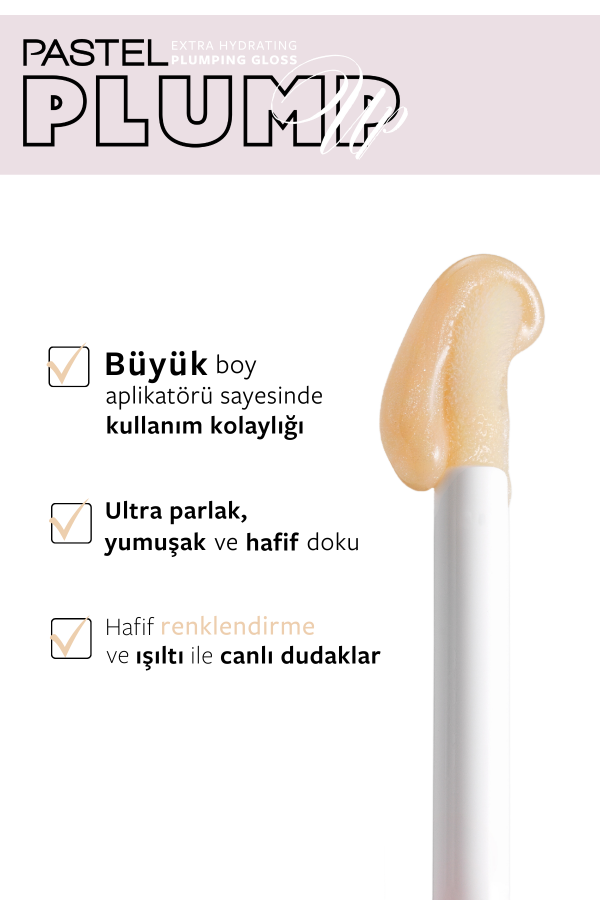 Pastel Plump Up 201 Royal Extra Hydrating Plumping Gloss - Dolgunlaştıran Dudak Parlatıcısı - 5