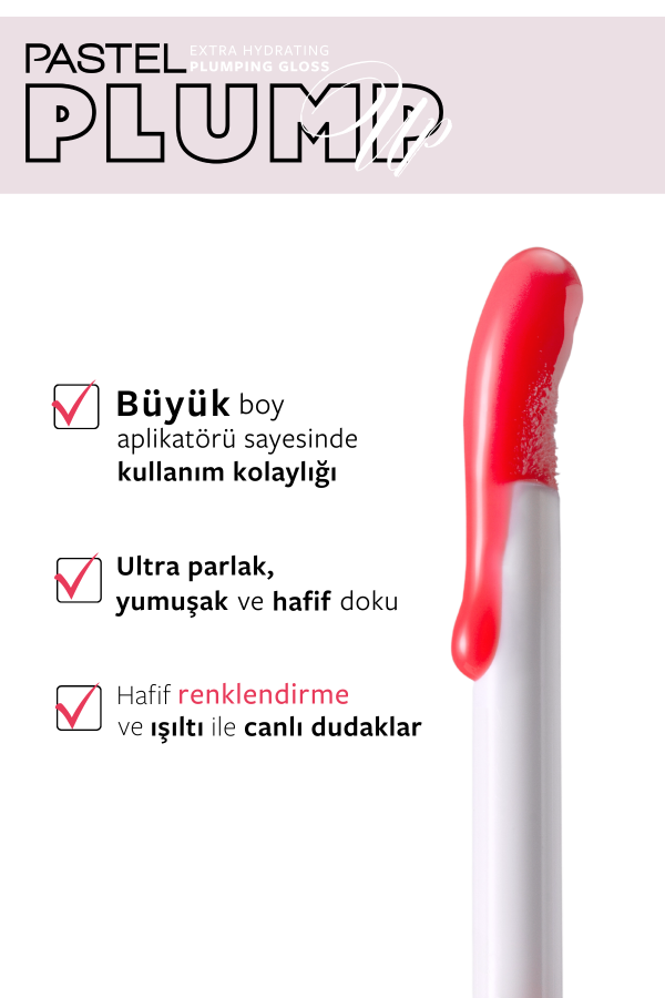 Pastel Plump Up 204 Spicy Sweet Extra Hydrating Plumping Gloss - Dolgunlaştıran Dudak Parlatıcısı - 4