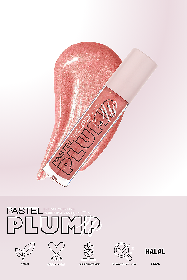 Pastel Plump Up 208 Shimmer Nude Extra Hydrating Plumping Gloss - Dolgunlaştıran Dudak Parlatıcısı - 5