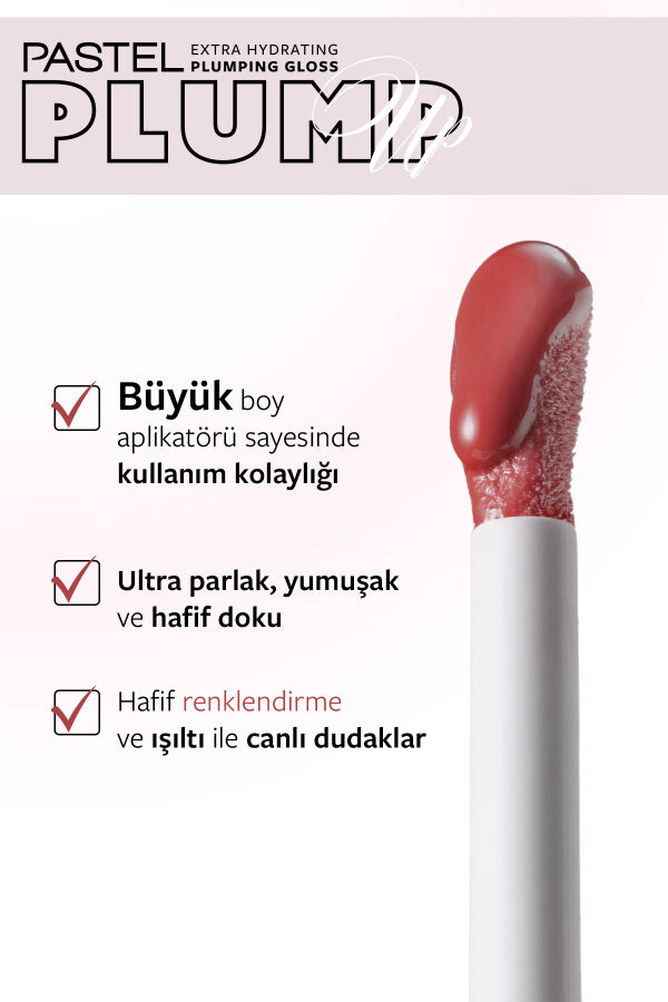Pastel Plump Up 210 Peach Coral Extra Hydrating Plumping Gloss - Dolgunlaştıran Dudak Parlatıcısı - 3