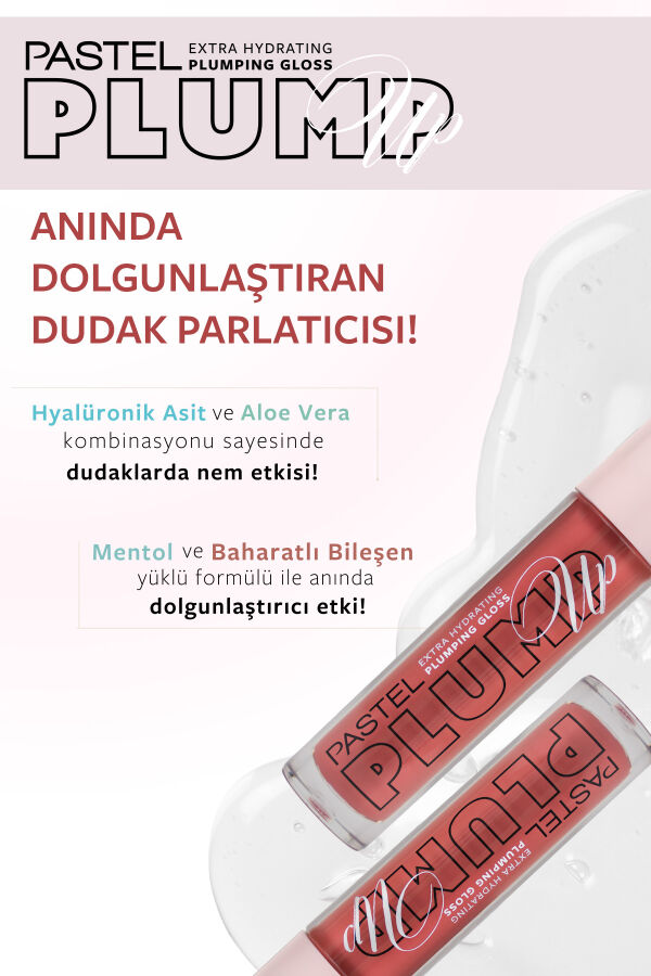 Pastel Plump Up 210 Peach Coral Extra Hydrating Plumping Gloss - Dolgunlaştıran Dudak Parlatıcısı - 5
