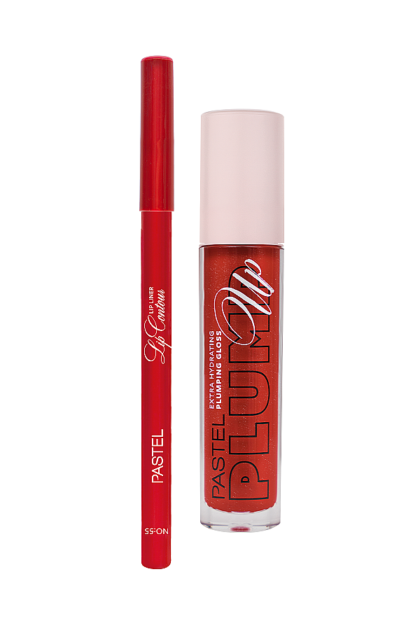 Pastel Plumping Gloss 209 + Pastel Lip Contour Lip Liner 55 - 1