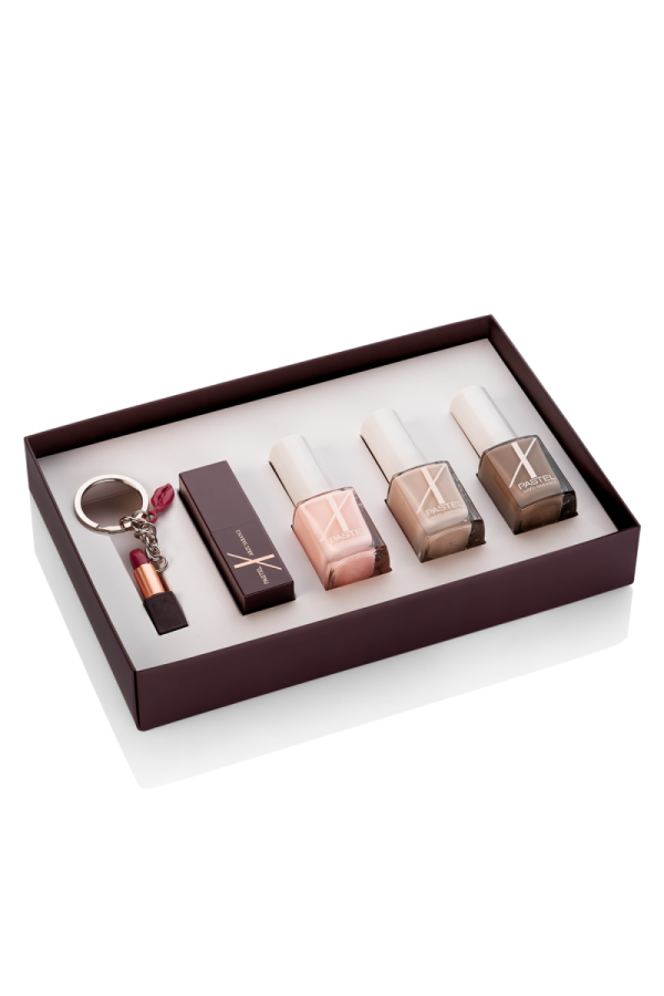 Pastel x Arzu Sabancı 3’lü Oje + Ruj + Anahtarlık Seti No1 | Hediyelik Makyaj Setleri - 1