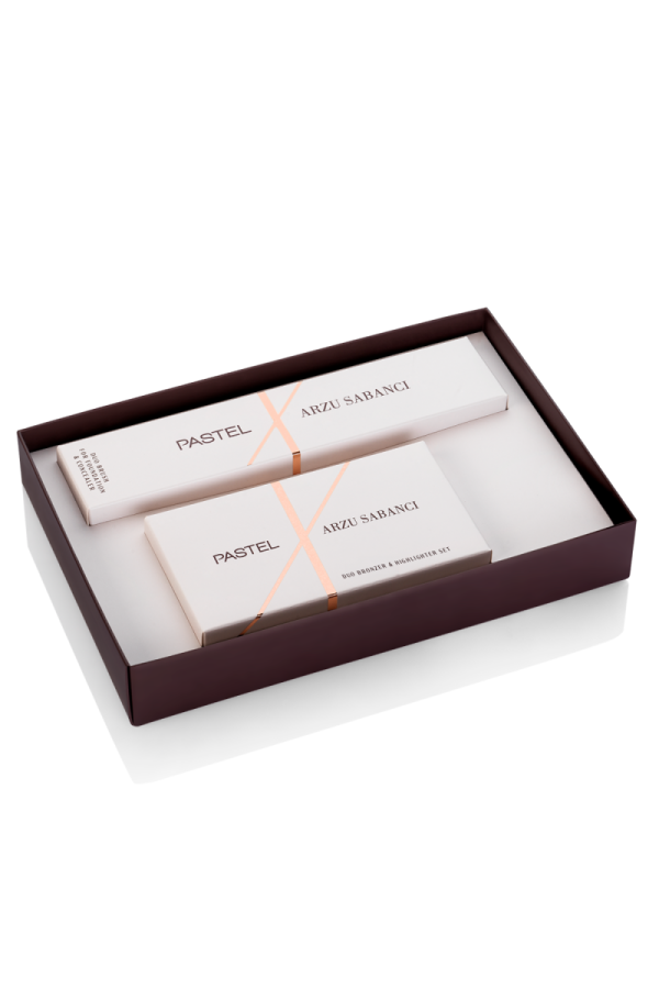 Pastel x Arzu Sabancı Duo Bronzer & Highlighter + Large Duo Brush | Bronz & Aydınlık Ten Makyajı Seti - 1