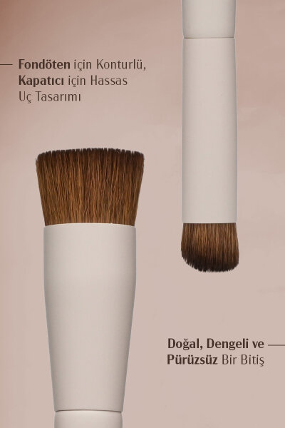 Pastel x Arzu Sabancı Large Duo Brush + Duo Allık Seti | Allık & Çift Taraflı Fırça Seti - 5