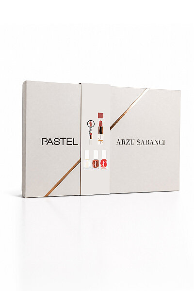 Pastel x Arzu Sabancı Summer Glow 3’lü Oje + Ruj + Anahtarlık Seti No1 | Hediyelik Makyaj Setleri