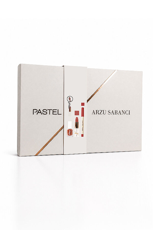 Pastel x Arzu Sabancı Summer Glow Oje + Ruj + Dudak Kalemi + Anahtarlık Seti No1 | Hediyelik Makyaj Setleri - 1