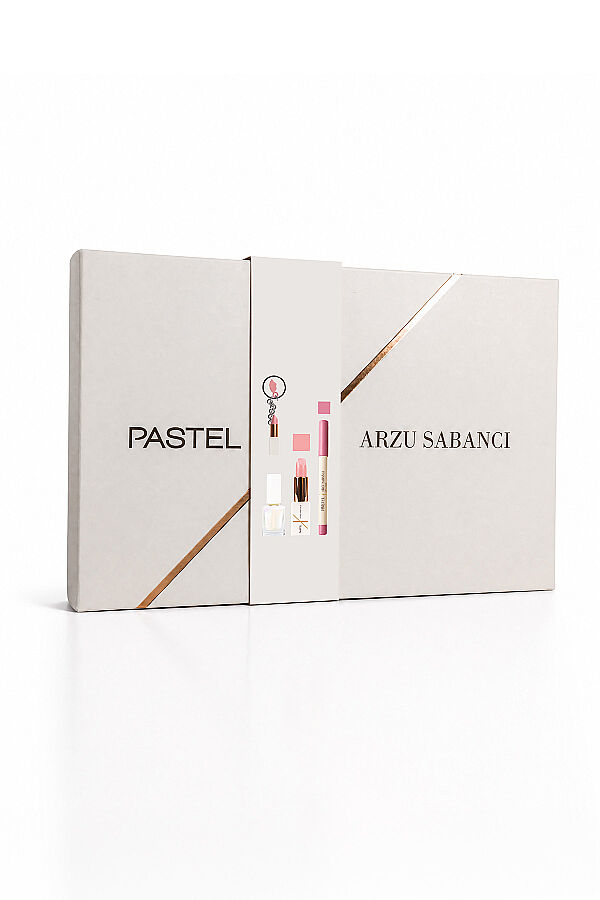 Pastel x Arzu Sabancı Summer Glow Oje + Ruj + Dudak Kalemi + Anahtarlık Seti No2 | Hediyelik Makyaj Setleri - 1